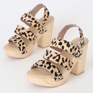 Chinese Laundry Flower Cheetah Platform Heels